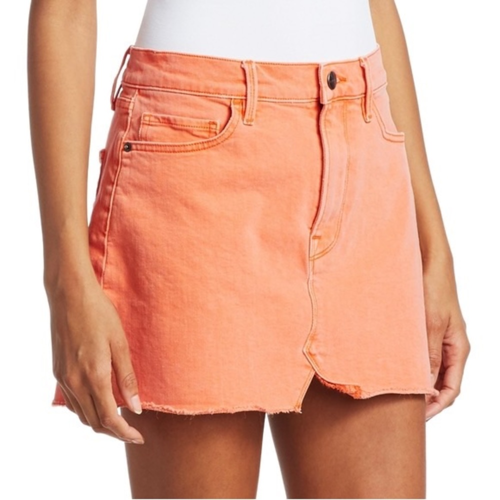Women’s Frame Denim Orange Split Fray Skirt Size 30